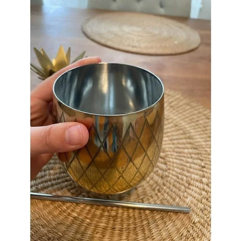 Target Metal Golden Pineapple Tumbler Cup
